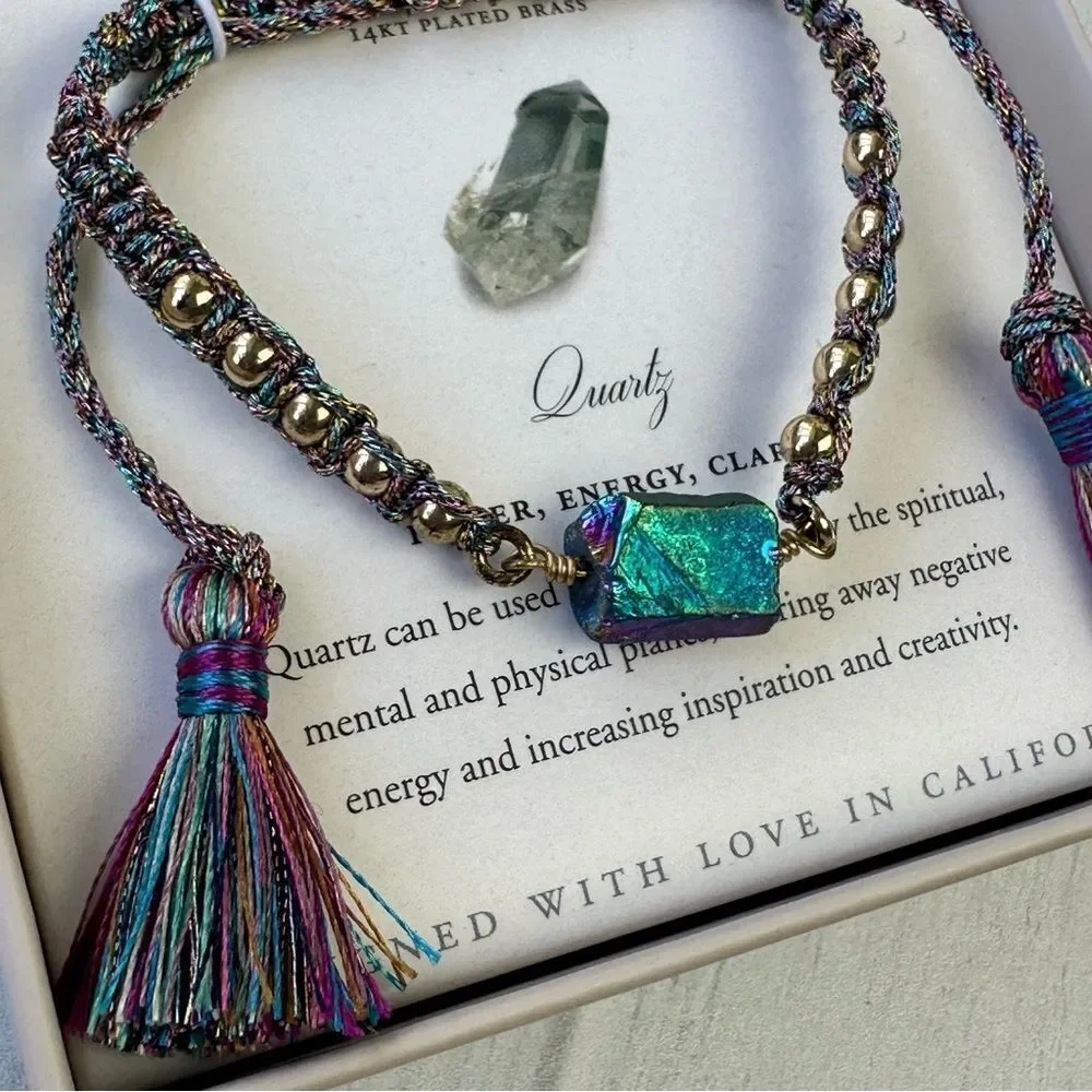 New Luna Norte Quartz 14k Plated Brass Bracelet